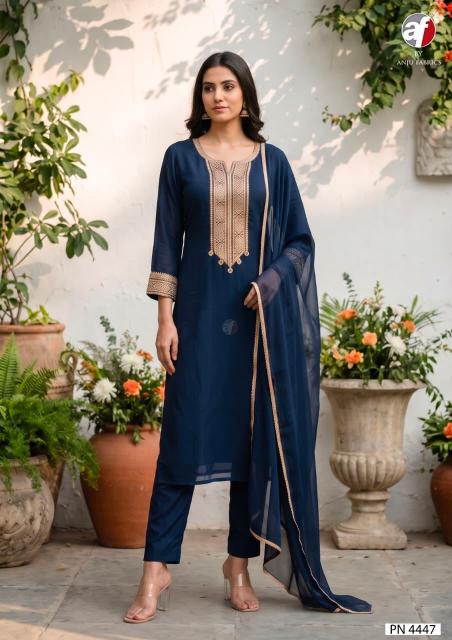 Anju fabrics PN 4447 kurtis are available on wholesale rate banner